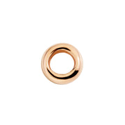 Componente rondelle in oro rosa 9K, con superficie lucida e design essenziale.